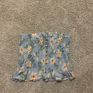 Blue summer tube top